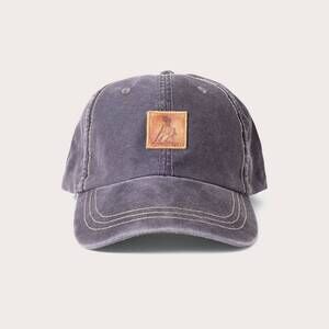 NEW ONE OF THESE DAYS unisex running horse leather patch hat in charcoal